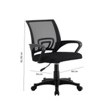 Silla Here Negro 95 cm x 55 cm Ajustable - Sillas de Oficina | Bylmo