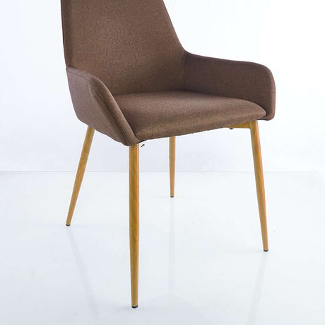 Set por 2 Sillas Cafe Oscuro 50x87cm Asiento Cuadrado con Espaldar - Sillas y Butacos | Bylmo