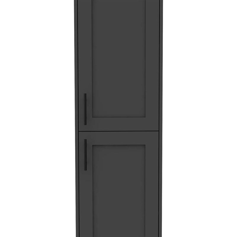 Mueble Auxiliar Plomo 45 cm con Dos Puertas