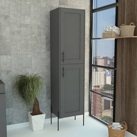 Mueble Auxiliar Plomo 45 cm con Dos Puertas - Gabinetes | Bylmo