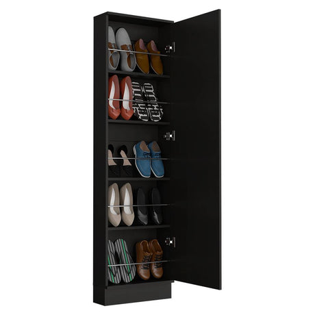Zapatero Leto Wengue 47x170cm Vertical de Cinco Niveles para Diez pares de Zapatos - Closets | Bylmo