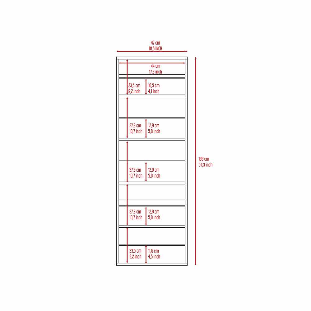 Zapatero Muvi Blanco 47x138cm Vertical de Cinco Niveles para Diez pares de Zapatos - Zapateros | Bylmo