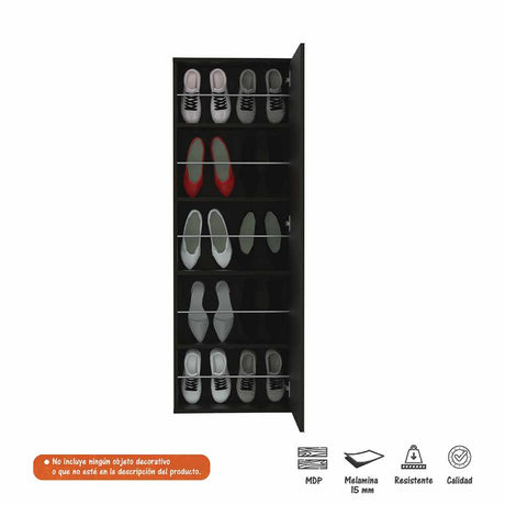 Zapatero Muvi Wengue 47x138cm Vertical de Cinco Niveles para Diez pares de Zapatos - Zapateros | Bylmo