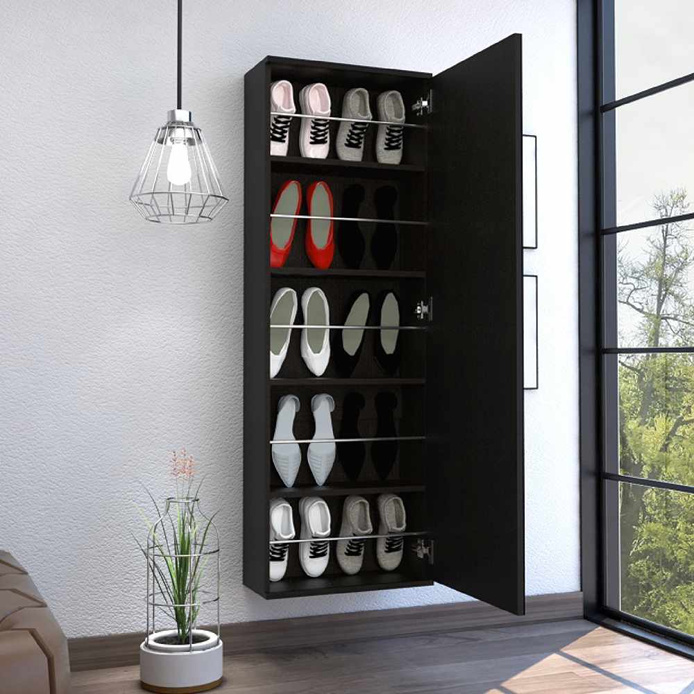 Zapatero Muvi Wengue 47x138cm Vertical de Cinco Niveles para Diez pares de Zapatos - Zapateros | Bylmo