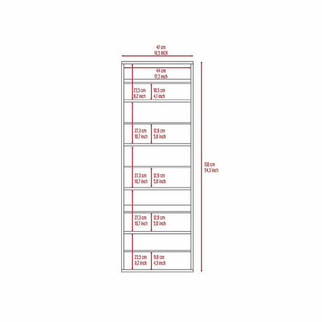 Zapatero Muvi Wengue 47x138cm Vertical de Cinco Niveles para Diez pares de Zapatos - Zapateros | Bylmo