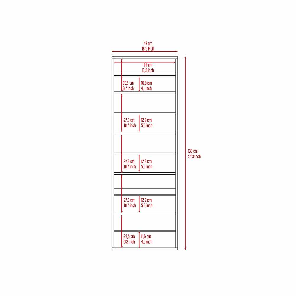 Zapatero Muvi Wengue 47x138cm Vertical de Cinco Niveles para Diez pares de Zapatos - Zapateros | Bylmo