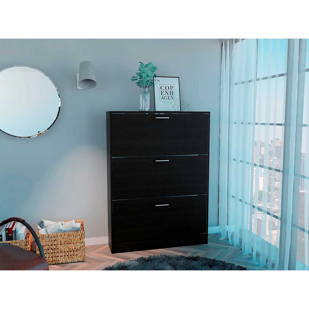 Zapatero Z 94 Wengue 94x94cm Vertical de Tres Niveles para Nueve